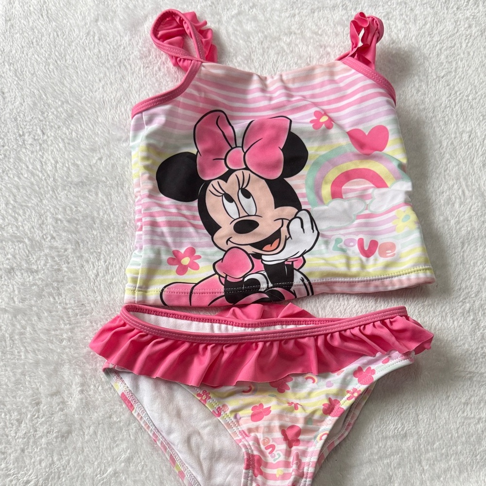 Disney Pink Minnie Mouse Kids Swim Set